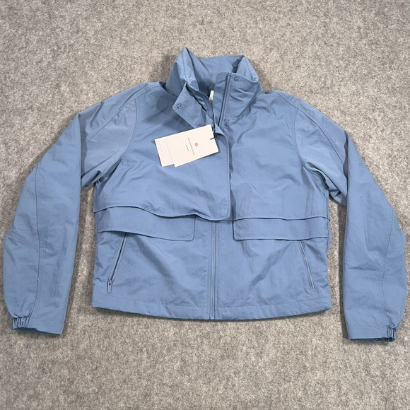 NWT Lululemon Washed Denim Blue Always Effortless Classic-Fit Jacket Size 6 - Picture 1 of 6